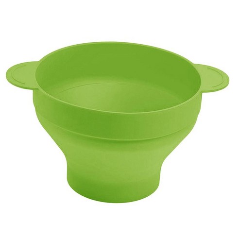 재사용 가능한 접는 실리콘 팝콘 그릇 제조기 전자 레인지 뚜껑이있는 접이식 팝콘 제조기 양동이, 녹색, {"사이즈":"205mm"}, {"수건소재":"실리콘"}