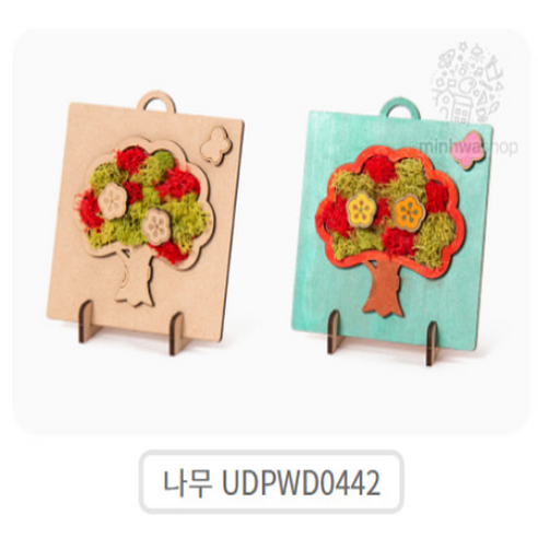 공예야 놀자 민화샵만들기 공예재료 모스액자, 1개, 나무 UDPWD04412