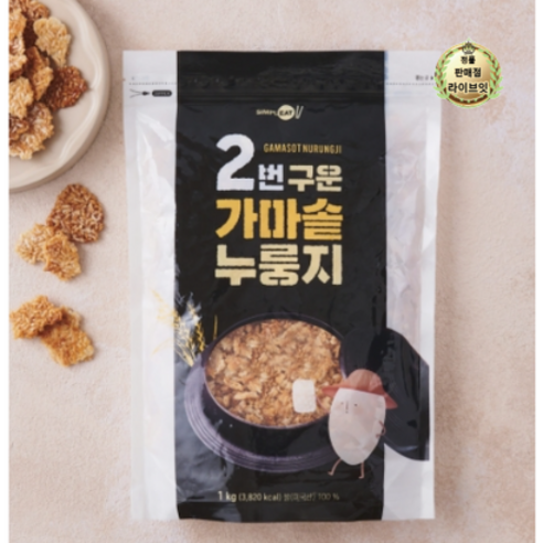 심플잇 2번구운 가마솥 누룽지 1kg, 10개