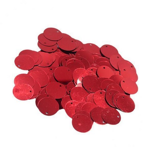 2-20pack DIY 반짝이 라운드 느슨한 장식 조각 Paillettes 바느질 공예 16mm 레드, 빨간색, 플라스틱