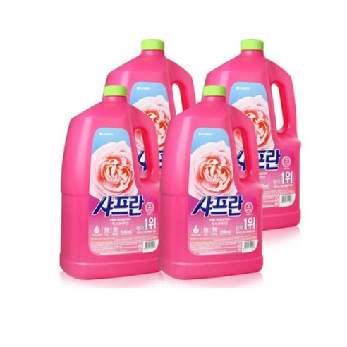 샤프란 핑크센세이션 섬유유연제 본품, 3.1L, 4개
