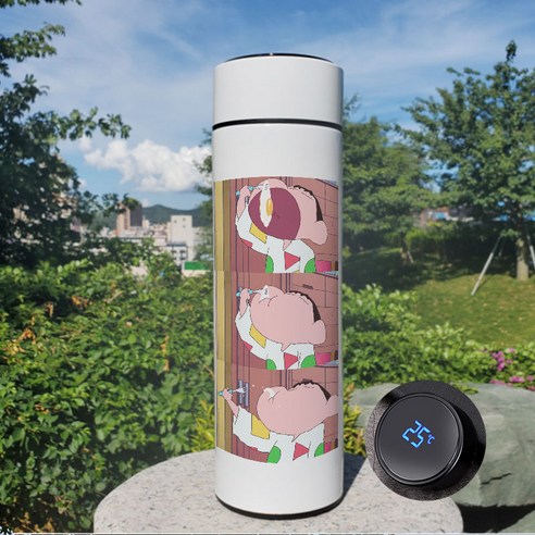 크레용 작은 새로운 보온병 소년 학생 인터넷 연예인 컵 슈퍼 핫 워터 컵 귀여운 스마트 열 패션, 색깔8, 하나