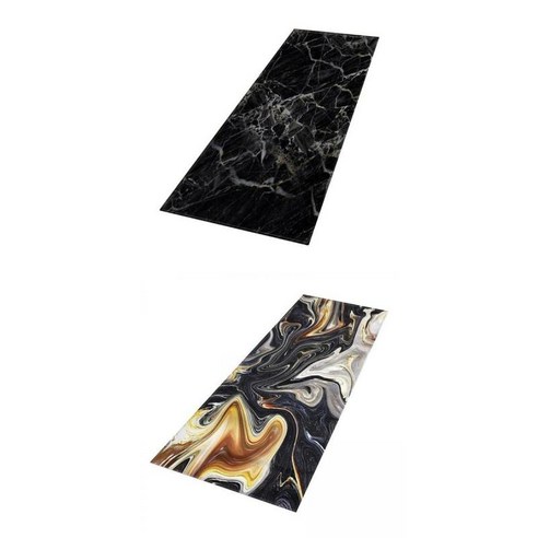 대리석 패턴 도어 매트 복도 러너 침실 지역 러그 카펫 B_60x180cm+, {"수건소재":"폴리에스터"}, D 60x180cm
