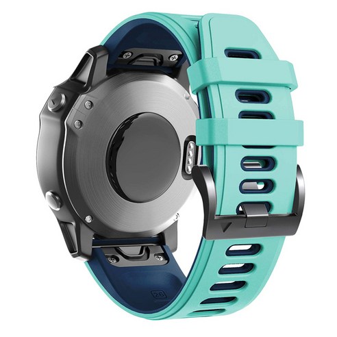 Garmin MARQ Captain Driver Expeditio 스트랩 가민 QUICKFIT 22mm 투 컬러 고무 퀵 릴리스 손목 스트랩, #9, Quick Fit 22mm