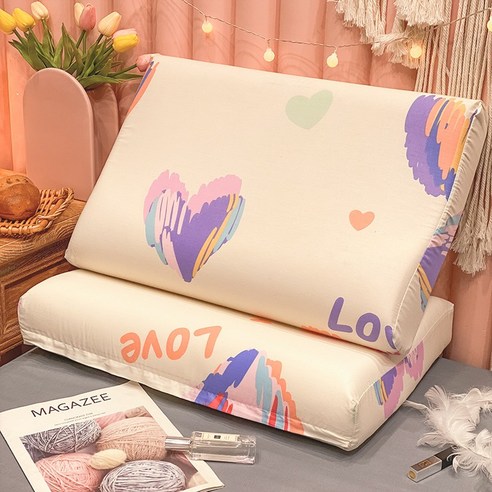 smy라텍스 베개 코트 여름 40X60 목화 베개 스타일 베개 라이너, 색깔15, 48Cmx74cm