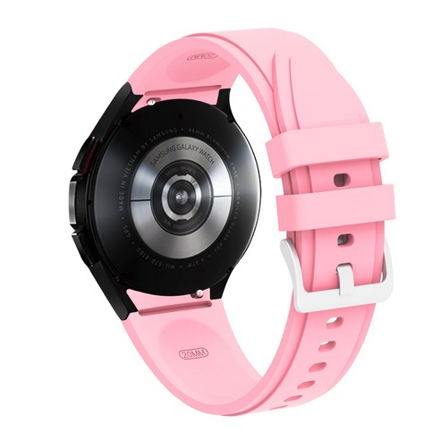 스트랩 삼성 갤럭시 시계 4 40mm 44mm smartwatch 실리콘 릿지 스포츠 correa 팔찌 갤럭시 시계 4 클래식 42mm 46mm 밴드, Pink, Galaxy watch 4 40mm