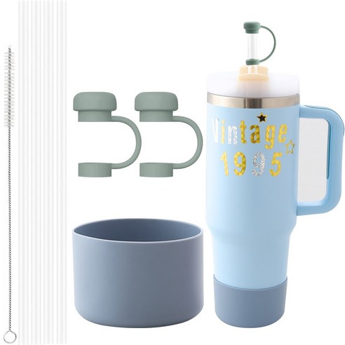 스탠리 호환 빨대 887ml 1.18L [트라이탄 재질] 세트, 1180ml 블루, 1세트