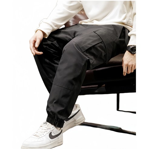 SMOPIG 남성 겨울용 방풍 방수 90 화이트 다운 보온 작업복 포켓 패딩 바지