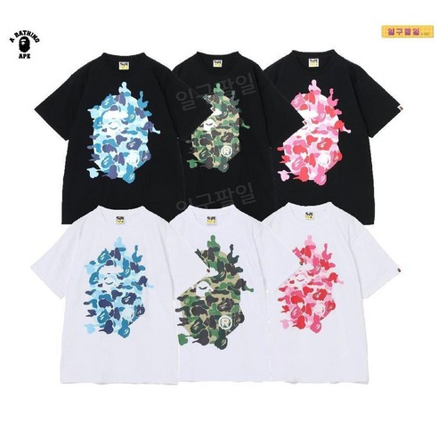 어 베이싱 에이프 BAPE 베이프 / ABC CAMO REBUILD BIG APE HEAD TEE