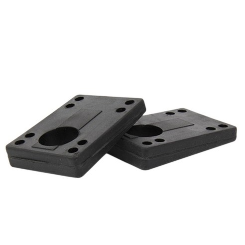 Retemporel 2 개 고무 스케이트 보드 라이저 경사 가스켓 8-14Mm 롱 충격 패드 랜드 서핑 액세서리, 검정