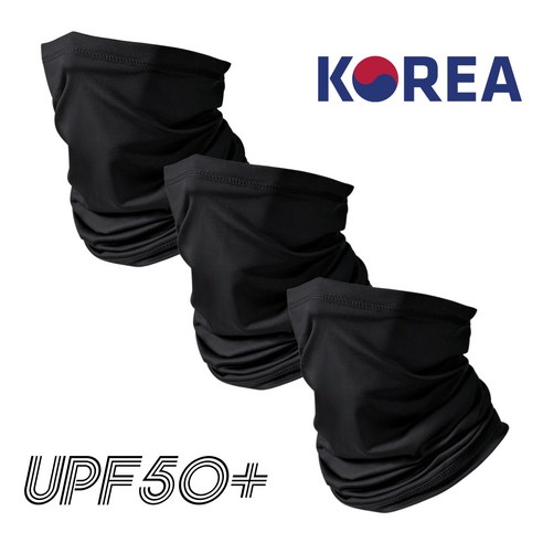 아이언 스포츠 멀티스카프, 블랙, 3개입