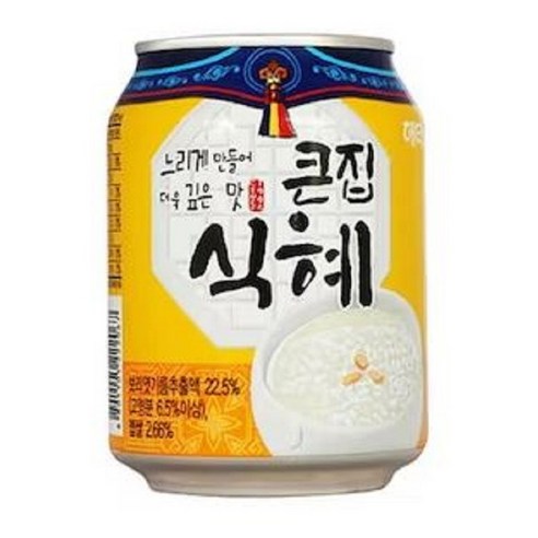 [해태음료] 큰집식혜 238ml, 108개