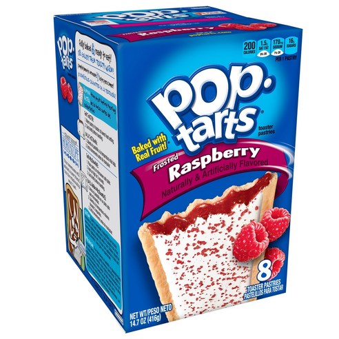 Kellogg''s 팝 타르트 프로스티드 토스터 패스츄리, 416g, 라즈베리(Raspberry)