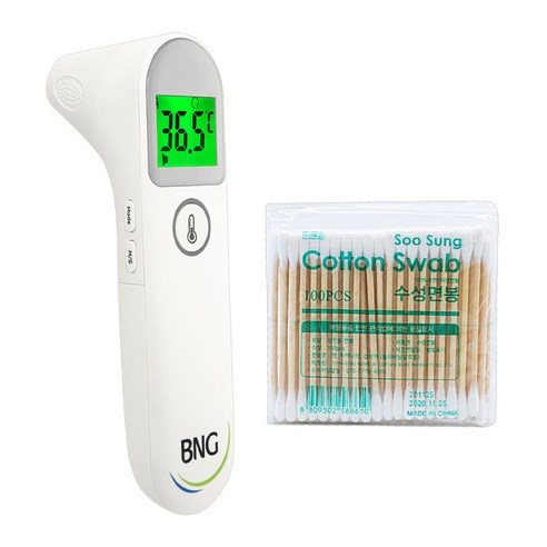 귀적외선체온계 BNG-IT / 수성 면봉 귀적외선 체온계 비접촉 접촉 겸용 BNG-IT+수성 면봉 100매, 1개