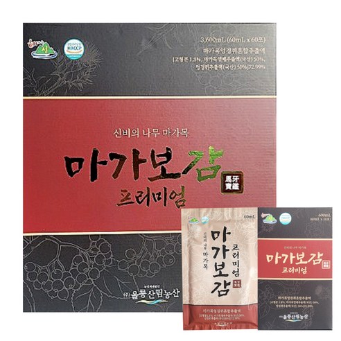 마가보감 프리미엄 울릉도 신비의 나무 마가목 추출물 즙 진액, 1세트, 60ml