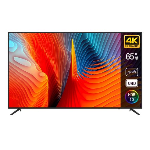 티비루 4K UHD LED TV 방문설치 스탠드형 65인치 A4K6500T83A, 스탠드, 165cm