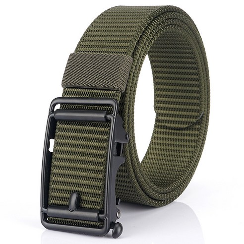 COOLERFIRE Men Belts High Quality Metal Buckle Canvas Nylon Belts for Men Webbing Knitted Strap