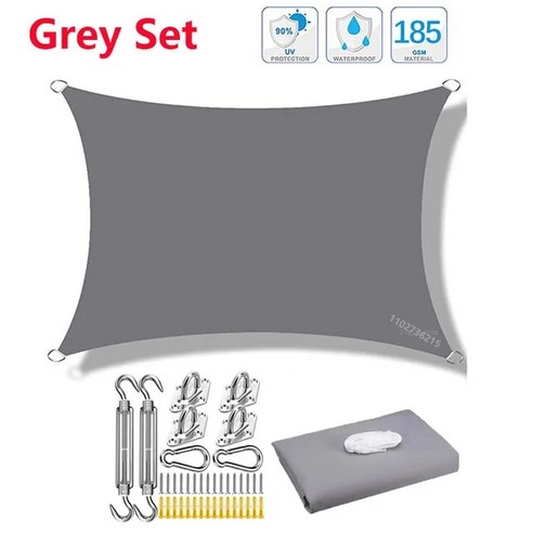 어닝 간판 썬룸 전동 창문빗물막이 야외 시설 및 활동에 방수 UV 차단 뒤뜰 캠프 텐트, 52.Beige Set - 2.5x3m