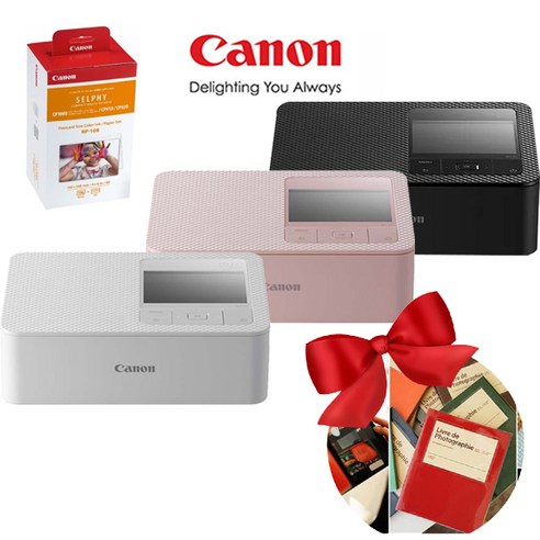 CANON 셀피 포토프린터 CP1500+RP108+포토앨범패키지, 핑크