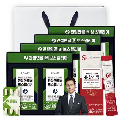 프롬바이오 관절연골엔 보스웰리아 + 홍삼스틱5포 + 쇼핑백, 4개월, 2세트