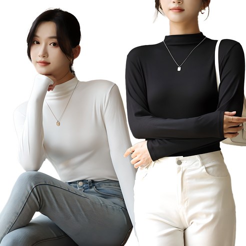 섬세한 아름다움을 완성하는 코코라벨라 슬림핏 폴라티 2종 세트