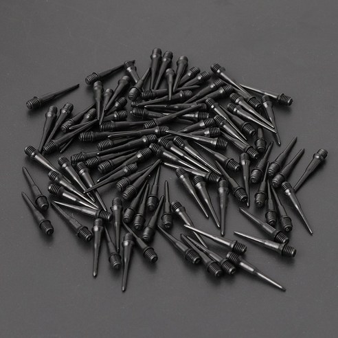 100pcs 2BA 그루브 튼튼한 나일론 소프트 팁 다트 포인트 바늘 전자 다트 세트, 검은 색
