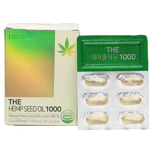 닥터루템 THE 대마종자유 1000 1 000mg x 30캡슐, 5박스, 30정