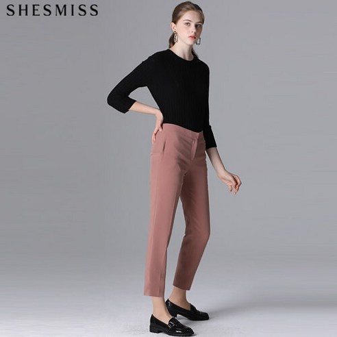 [쉬즈미스(SHESMISS)] 슬림핏 데일리 솔리드 팬츠 (택가격 118000원)
