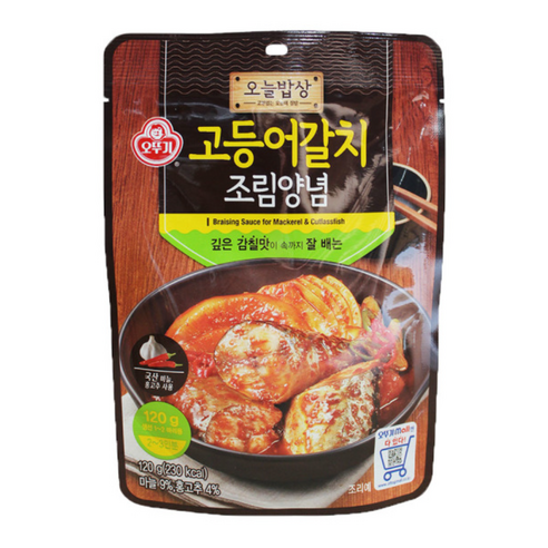 오뚜기 오늘밥상 고등어갈치 조림양념, 120g, 1개