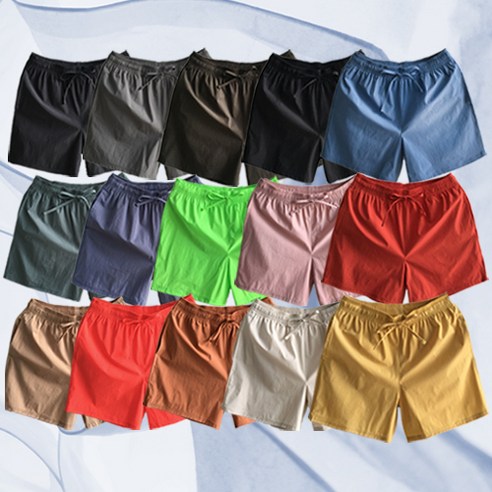 여름에 편안하고 세련된 [일칠사] 여름용 스판 4부 밴딩 반바지