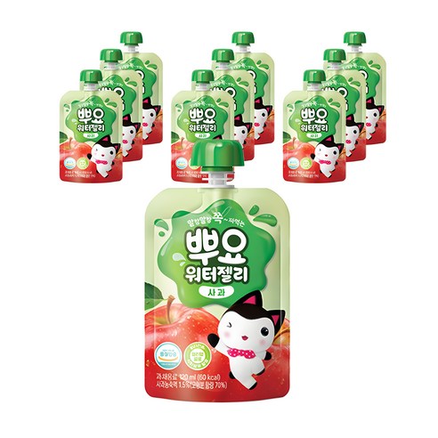 팔도 뿌요 워터젤리 사과, 120ml, 10개
