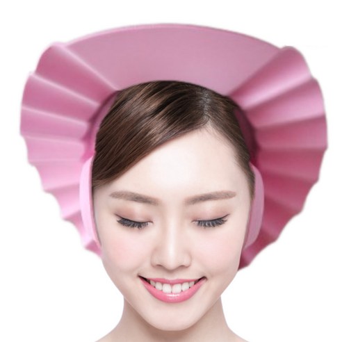 SAVE MASTER 성인 샴푸캡 머리감기캡 샴푸모자 어른 헤어캡, 핑크색 대형 샴푸캡, 2개