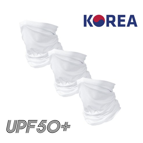 아이언 스포츠 멀티스카프, 화이트, 3개입