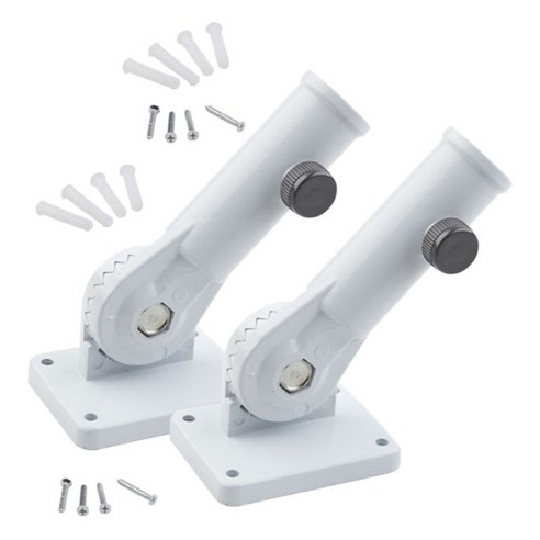 벽걸이 형 깃대 홀더 -1 "내경 - 2pack 벽걸이 깃대 브래킷 디스플레이 플래그 홀더, 135x80x65mm, 알루미늄 합금, 하얀