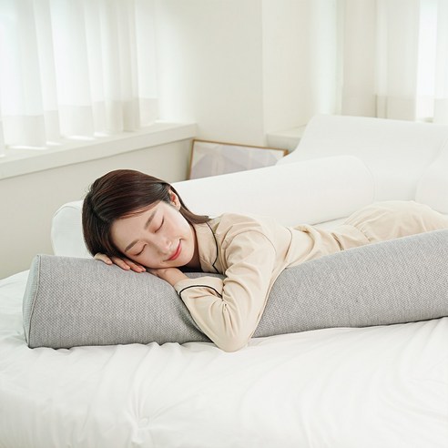 하우스터 천연 라텍스 바디필로우 롱쿠션, 화이트