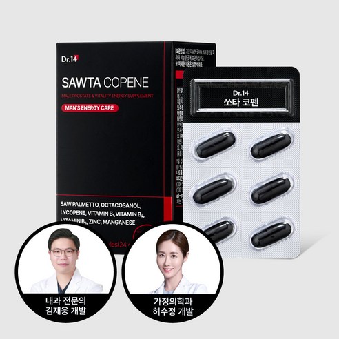 [본사공식판매] 닥터포틴 쏘타코펜 쏘팔메토 라이코펜 옥사코사놀 남성 전립선 활력 영양제, 1개, 30정