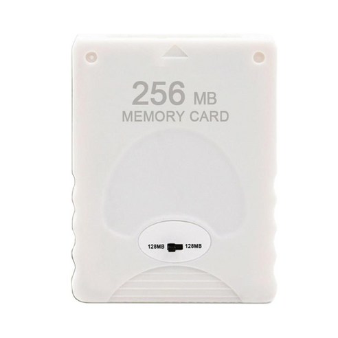 MTSHOP Sony PS2 게임 콘솔 용 256MB 메모리 카드 게임 데이터 스틱 모듈, 5.6x4.2x0.7cm, 하얀, 플라스틱