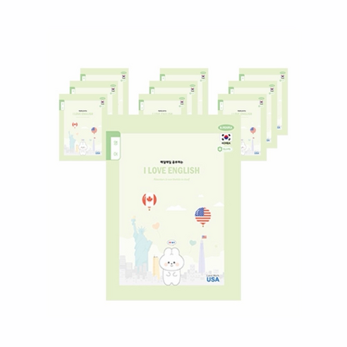 펜피아 1000 초등 1 6영어 제본노트, B옐로우그린, 40개