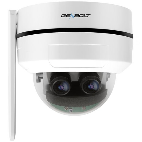 듀얼 렌즈 실외용 CCTV 감시 카메라 추적감시 2.5K 400만 화소 WiFi PTZ IP66 한글앱, 1