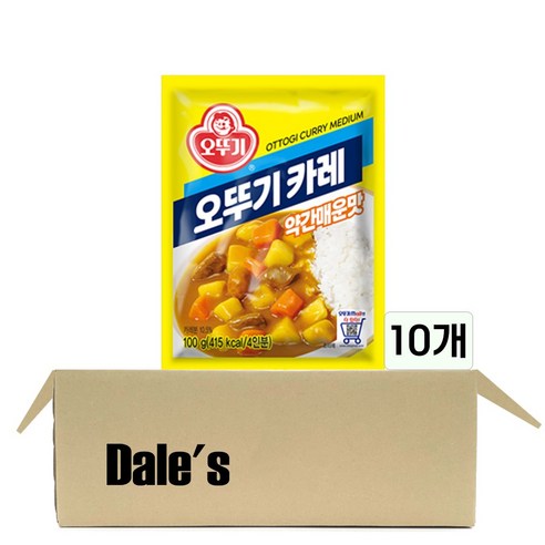 오뚜기 카레 약간매운맛, 100g, 10개