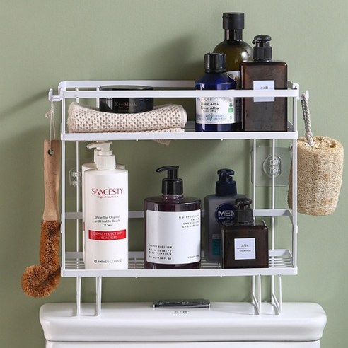 [OKㅣ강추] 리빙공감 공간활용 변기 욕실 2단 무타공 튼튼선반: 욕실 공간의 극대화 [OKNOWㅣ추천상품]