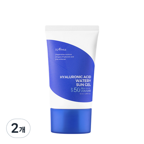 이즈앤트리 히아루론산 워터리 선 젤 SPF50+ PA++++, 50ml, 2개 
클린/비건뷰티