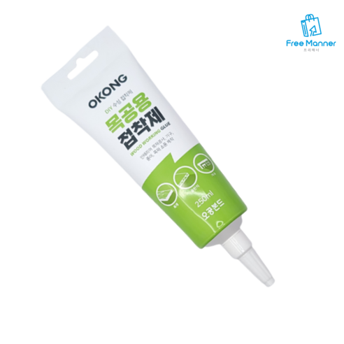   오공 친환경 수성 목공 나무 접착제 본드 250ml, 1개