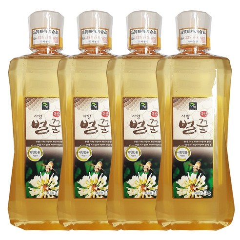 가야농산 국내산 사양벌꿀 2kg x 4개