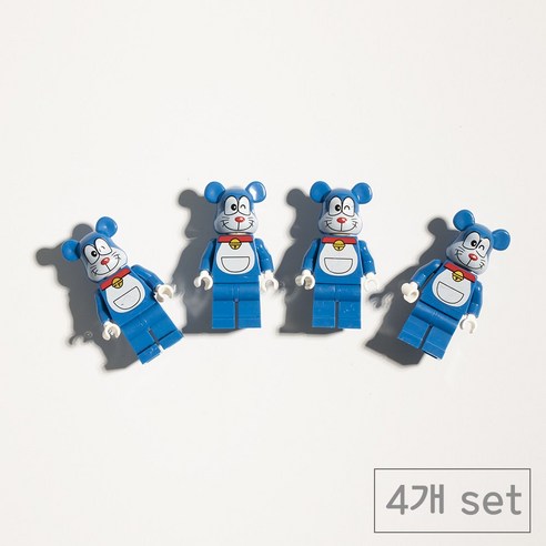 84x84 인테리어 레고 현관문 냉장고자석 마그네틱, 곰돌이도라에몽4p