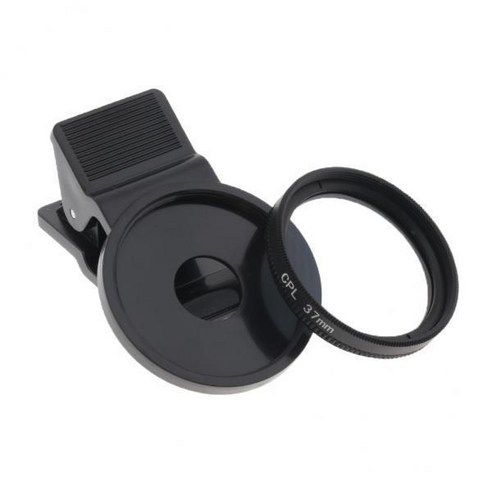 5-50pack 37mm 전화용 얇은 효율적인 원형 편광 렌즈 필터, 5개, 검은 색, 유리