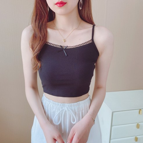 가공 맞춤형 꽃무늬 레이스 가터벨트 나시 여자 여름