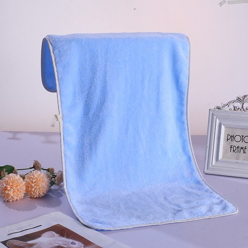 ZZJJC 코랄 타월 극세사 타월 드라이물수건, 무지 랩 블루, 75*35cm 【카드지]