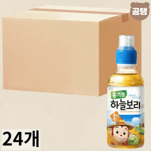 하늘보리 유기농 코코몽 우리아이 보리차 200ML x 24개입 1박스, 하늘보리 유기농 코코몽 우리아이보리차 200MLx24개