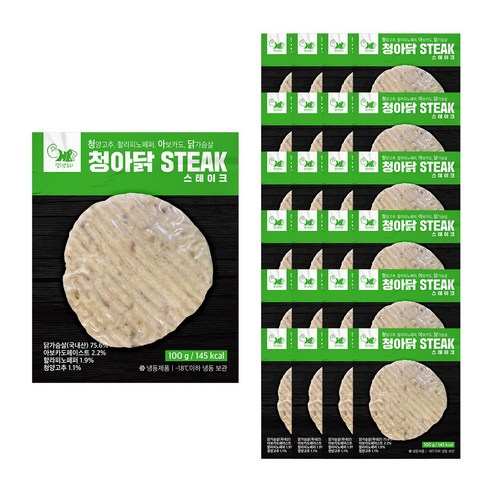 헬스앤뷰티 닭가슴살 스테이크 14+11 (총 25팩), 청아닭(청양고추&아보카도), 100g, 25개